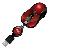 SWEEX MI052 �ERVEN� (CHERRY RED),  1000DPI,  KABEL S NAVIJ�KEM,  PODSV�CEN� KOLE�KO,  USB