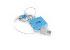 SWEEX STAR US037 MODR� (BLUE LAGOON),  4 PORT,  NAV�JE�KA KABELU,  USB2.0