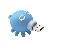 A - DATA FLASH DISK 4GB MYFLASH T806 THEME OCTOPUS MODR�,  USB 2.0
