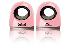 SWEEX SP139 RَOV� (BABY PINK)  - 2.0 SYSTEM 100W (R.M.S. 2X1W) PRO NOTEBOOKY,  DATA I NAP�JEN� P�ES